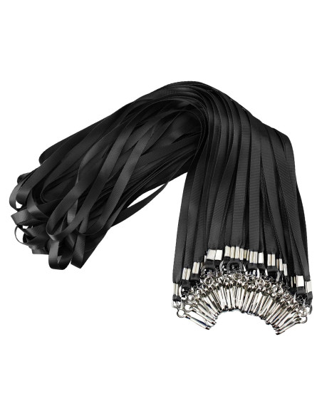 Cintas Negras de Nylon Korty 50 Paquetes con Clip Giratorio