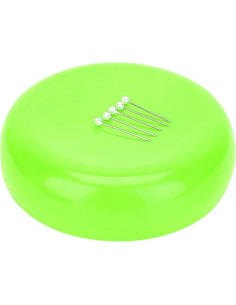 Almohadilla Magnética Redonda Verde para Agujas de Coser 2