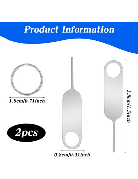 Herramienta de Extracción de Tarjeta SIM CIATBYYJ - 2 Piezas con Llavero