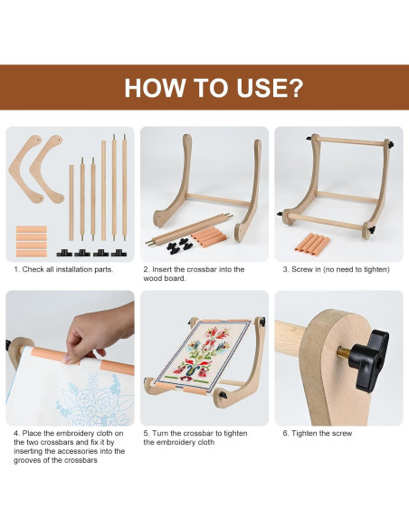 Soporte de Mesa para Bordado Embhand LEHS Ajustable 31.75-40.89 cm