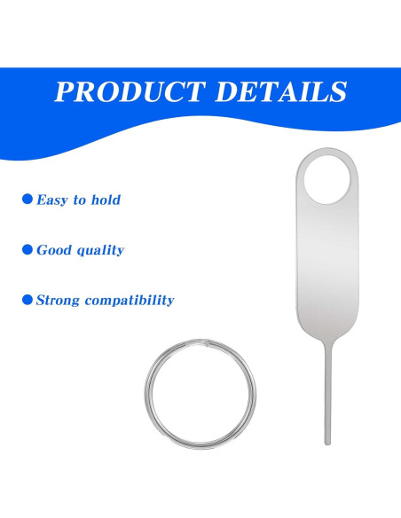 Herramienta de Extracción de Tarjeta SIM CIATBYYJ - 2 Piezas con Llavero