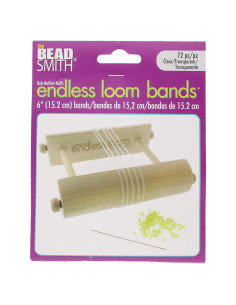 Bandas de Telar Sin Fin The Beadsmith 15.24 cm 72 Piezas Color Claro