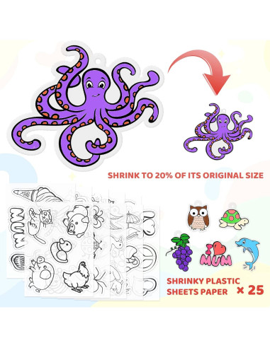 Kit de Papel Encogible PETDCHEB 160 Piezas Manualidades