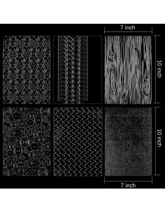 Ocmoiy 6 Tapetes de Fondant Texturizados para Pasteles 17.78x25.4cm 2