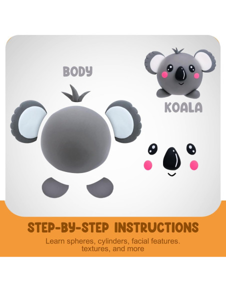 Kit de Arcilla Secada al Aire LOUFOR para Niños - 1.13 kg