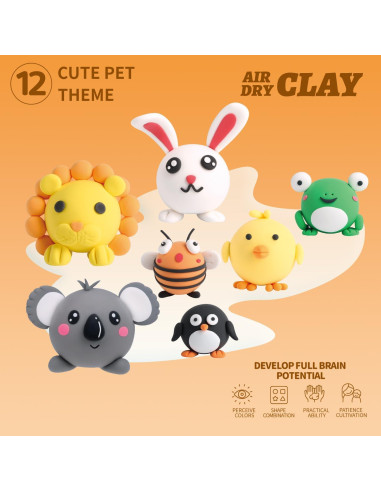 Kit de Arcilla Secada al Aire LOUFOR para Niños - 1.13 kg