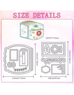 Cortadores de Metal DELORIGIN para Álbum de Fotos Mini 3D 2
