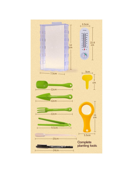 Kit de Crecimiento de Plantas para Niños NIJSAKU con Riego y Luz