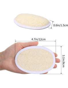 Paquete de 24 Esponjas Lufa Exfoliantes Boao 12x8 cm 2