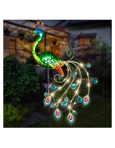 Luces de Jardín Solares Glintoper Pavo Real 100 cm LED