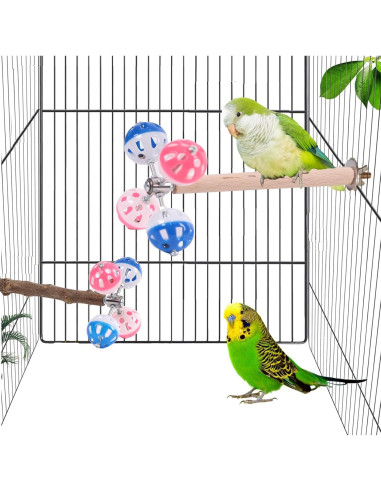 Juguete de Percha para Aves WEVONIGU con Bolas Rotativas