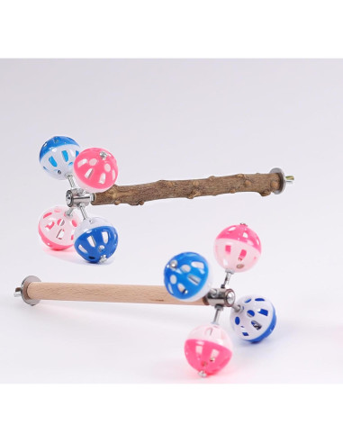 Juguete de Percha para Aves WEVONIGU con Bolas Rotativas