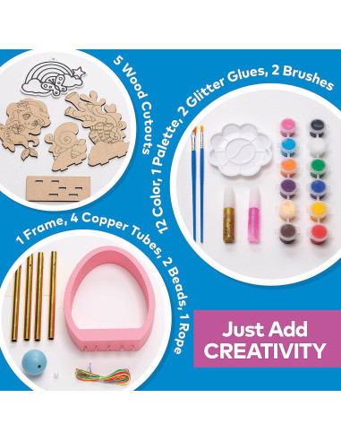 Kit de Campana de Viento DIY Fun Express - Sirena de Madera