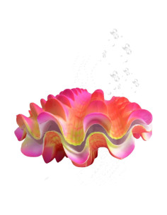 Adorno de Acuario Uotyle Almeja Tropical Rosa Melocotón