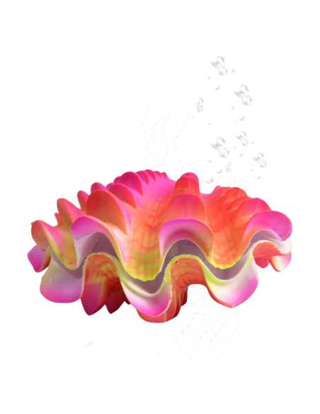 Adorno de Acuario Uotyle Almeja Tropical Rosa Melocotón