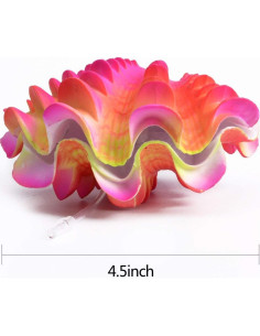 Adorno de Acuario Uotyle Almeja Tropical Rosa Melocotón 2