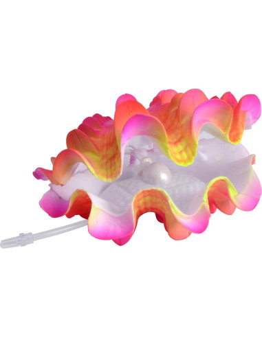 Adorno de Acuario Uotyle Almeja Tropical Rosa Melocotón