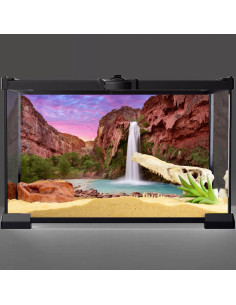 Fondo para Terrario AWERT 90x45 cm Atardecer Montaña 2