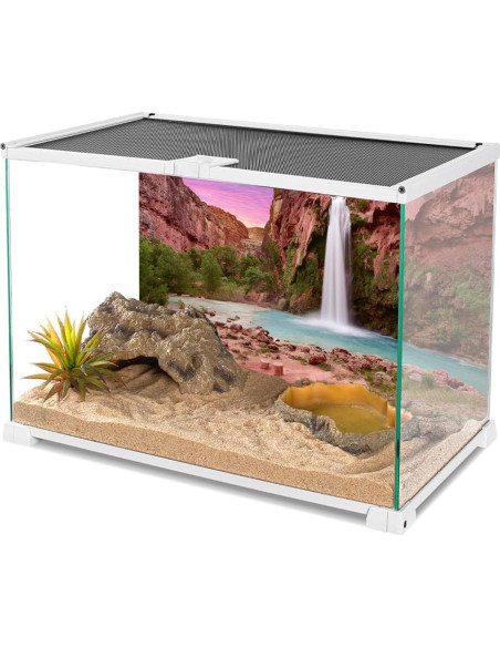 Fondo para Terrario AWERT 90x45 cm Atardecer Montaña