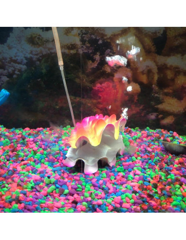 Adorno de Acuario Uotyle Almeja Tropical Rosa Melocotón