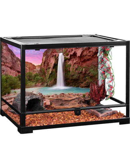 Fondo para Terrario AWERT 90x45 cm Atardecer Montaña