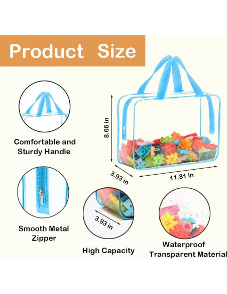 100 Bolsas de Almacenamiento de Juguetes Wensugt 30x22 cm