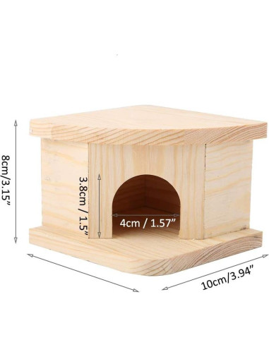 Casa de Madera Joyzan para Hámster y Animales Pequeños