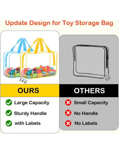 100 Bolsas de Almacenamiento de Juguetes Wensugt 30x22 cm