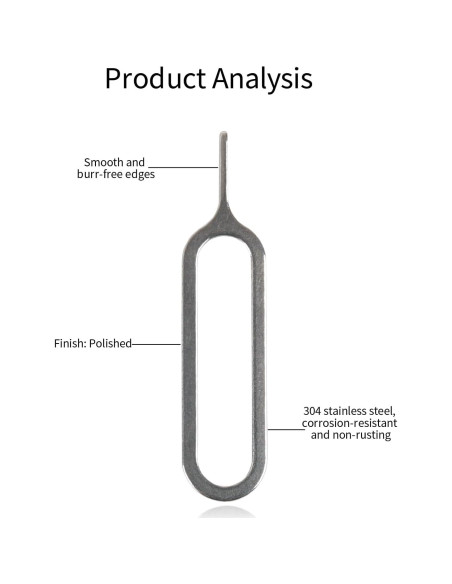 Herramienta de Extracción de Tarjeta SIM Acero Inoxidable 1000 Pcs