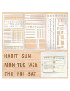 Plantillas de Grabado de Metal A5 Boqon - 3 Piezas Duraderas