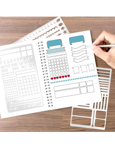 Plantillas de Grabado de Metal A5 Boqon - 3 Piezas Duraderas 2