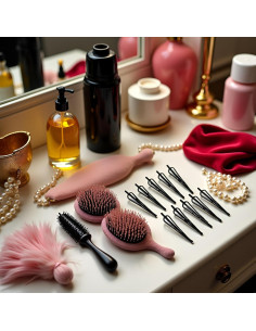 Set 12 Pinzas de Pelo Mini Bobby Negras Vintage Qintreesify 2