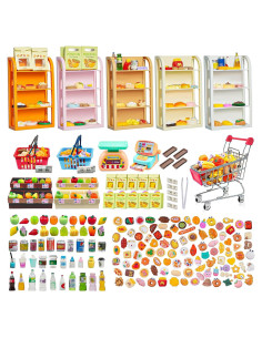 Mini Juguetes de Comida YOUHORYA - Carrito, Estantes y Más