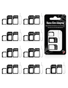 Kit Adaptador SIM 4 en 1 Psyqtsuary - 10 Piezas Negro