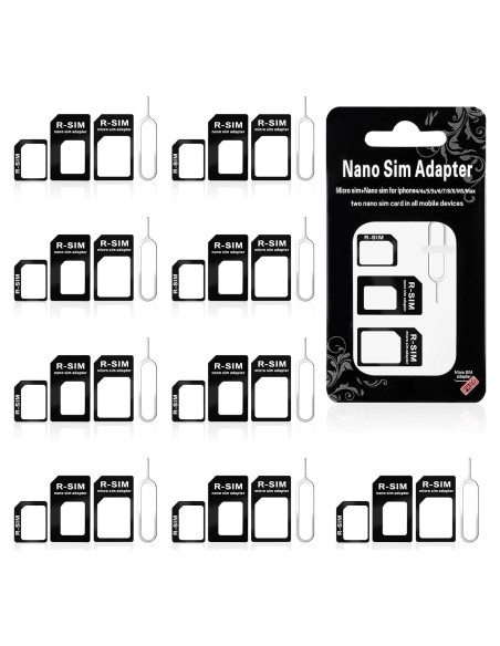 Kit Adaptador SIM 4 en 1 Psyqtsuary - 10 Piezas Negro