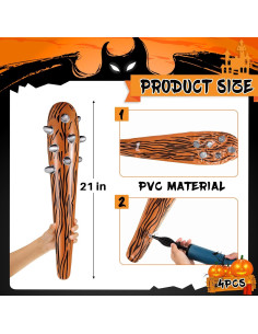 Clubes Inflables Aoriher Hombre de las Cavernas 2 Piezas 2