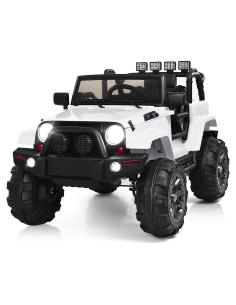 Coche Eléctrico para Niños Costzon 12V Blanco con Control Remoto