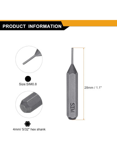 10 Piezas Bit Destornillador Extracción Tarjeta SIM HARFINGTON 4mm