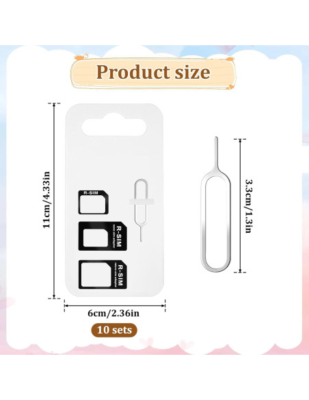 Kit Adaptador SIM 4 en 1 Psyqtsuary - 10 Piezas Negro