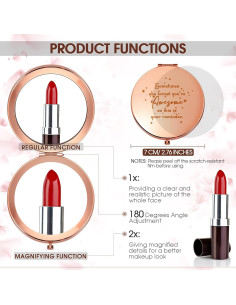 Espejos Compactos Inspiradores Roowest - 10 Pcs Oro Rosa 2