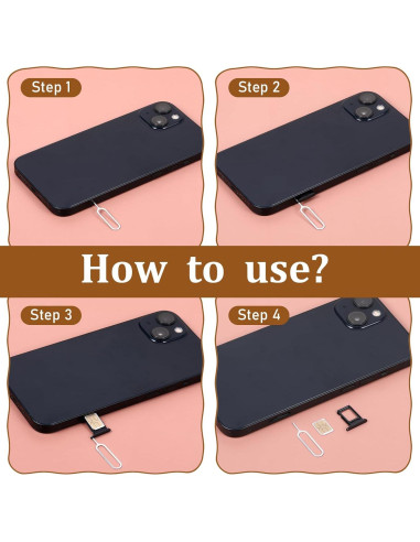 Kit Adaptador SIM 4 en 1 Psyqtsuary - 10 Piezas Negro