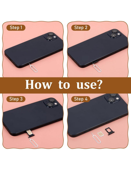 Kit Adaptador SIM 4 en 1 Psyqtsuary - 10 Piezas Negro