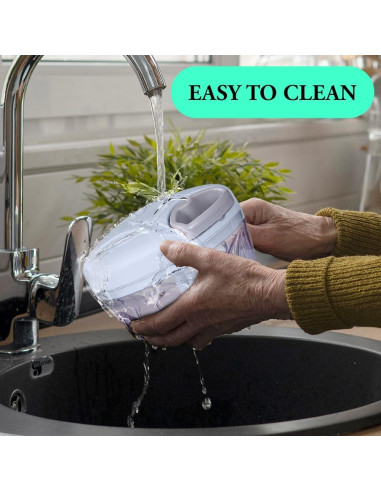 Picador de Verduras Manual Genérico 500ml Azul - Procesador Compacto