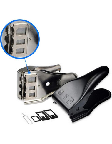 Cortador de tarjeta SIM Universal 3 en 1 MMOBIEL con adaptadores