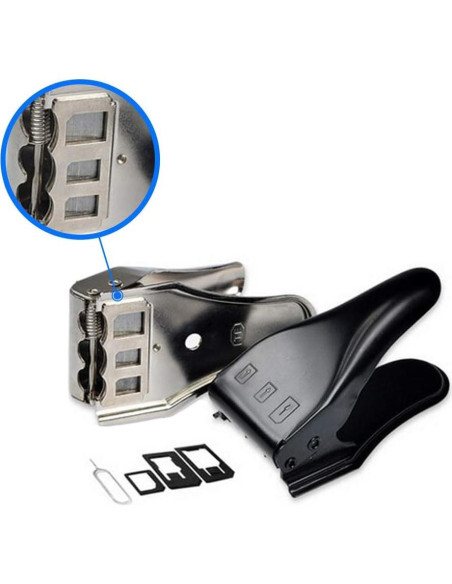 Cortador de tarjeta SIM Universal 3 en 1 MMOBIEL con adaptadores