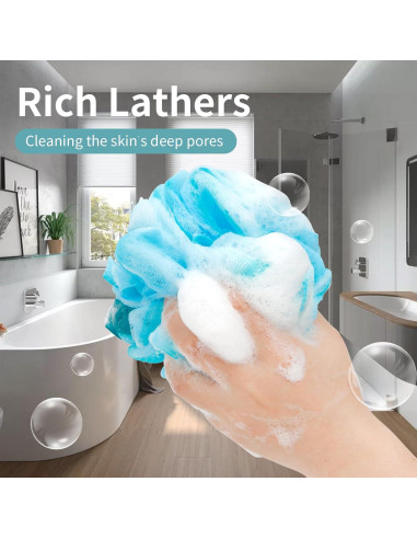 Esponjas de Loofah Suaves Carrie Joe 4Pcs 60g Exfoliantes