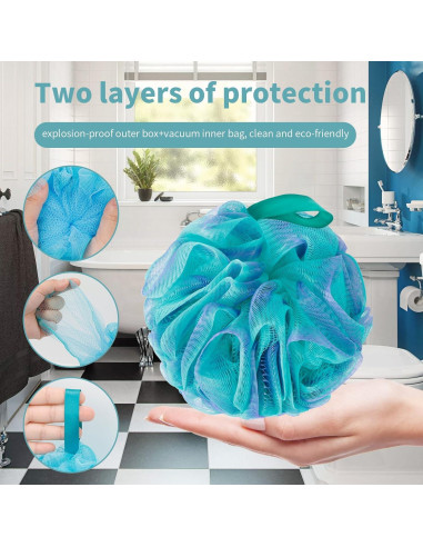 Esponjas de Loofah Suaves Carrie Joe 4Pcs 60g Exfoliantes