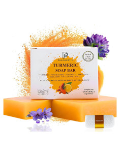 Barra de Jabón de Cúrcuma PHAAMESTIC 199g - Hidratante y Exfoliante