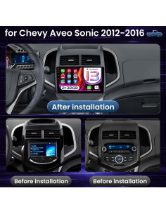 Radio Estéreo de Coche Jingelsye 9" 1280x800 para Chevy Aveo 2012-2016 2