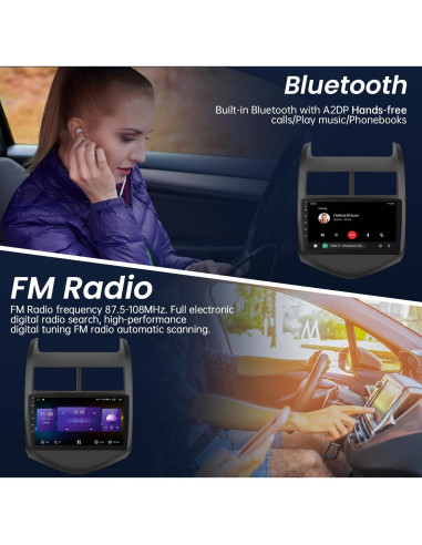 Radio Estéreo de Coche Jingelsye 9" 1280x800 para Chevy Aveo 2012-2016